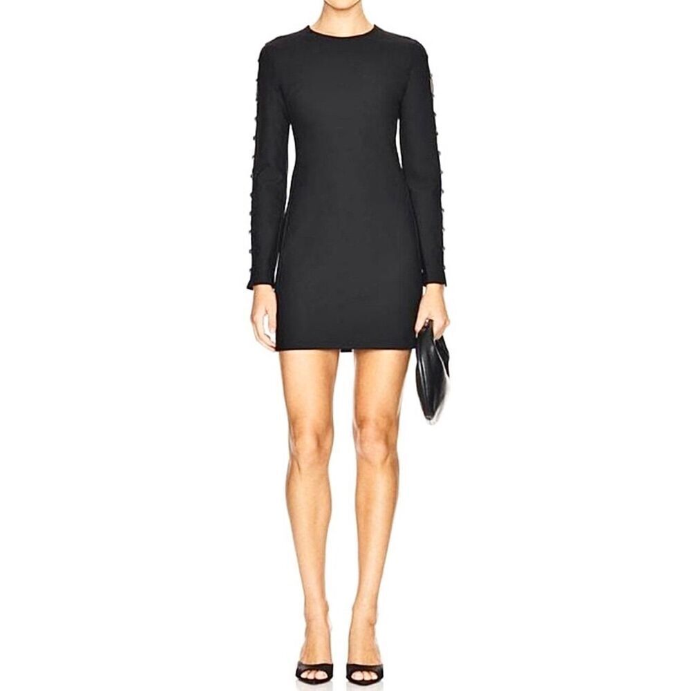 NWOT Jonathan Simkhai Tamera Metal Detail Long Sleeve Knit Mini Dress Small
